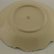 Talerz porcelanowy ozdobny K. Steinmann Śląsk Tiefenfurt (Parowa) 1925-1943 średnica 28cm