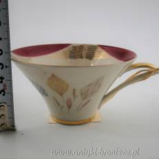 Filiżanka porcelanowa (trio) Niemcy Bawaria Porzellanfabrik Oscar Schaller & Co. Nachfolger 1935-1950r.