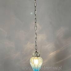 Żyrandol KULA, lampa szklana, sufitowa, antyczna