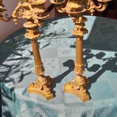 Para kandelabrow Napoléon III z mosiadzu- XIXw. H. 49 cm -poz. 3025