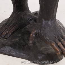 Małpa grająca na BĘBNIE - FIGURA Z BRĄZU