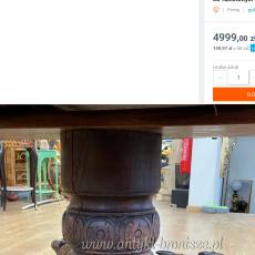 Unikatowy stół w stylu barokowym – prawdziwy antyk retro
