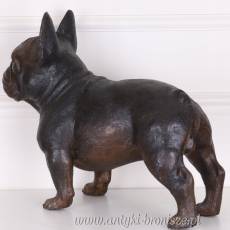 PIES BULDOG FRANCUSKI - Figura z brązu