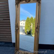 DUŻE LUSTRO złote 95 x212 cm rama