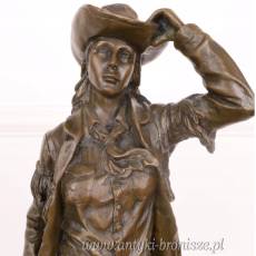 KONWBOJKA Rzeźba z brązu WESTERN!
