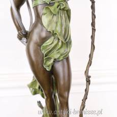 BRĄZ - DIANA - BOGINI MYŚLIWYCH figura KOLOROWA