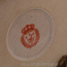 Pięknie zdobiona PATERA porcelana z brązem