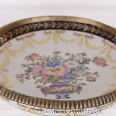 Pięknie zdobiona PATERA porcelana z brązem