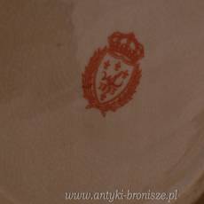 CZARNY KWIATOWY WAZON porcelana + brąz