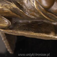 KOBIETA rzeźba akt FIGURA Z BRĄZU syg