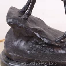 DUŻY JELEŃ Z BRĄZU 43 cm CIĘŻKI
