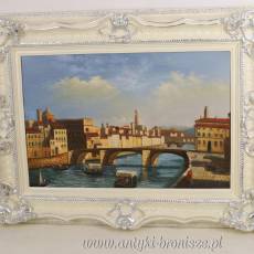 Duży OBRAZ Biała rama 125 x 95 cm
