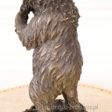 NIEDŹWIEDŹ MISIEK Z BRĄZU masywny FIGURA RZEŹBA GRIZZLY
