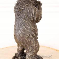 NIEDŹWIEDŹ MISIEK Z BRĄZU masywny FIGURA RZEŹBA GRIZZLY