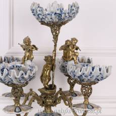 MULTI PATERA porcelana z brązem unikat