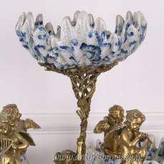 MULTI PATERA porcelana z brązem unikat