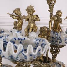 MULTI PATERA porcelana z brązem unikat