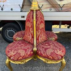 POCZWÓRNA -ZŁOTA -LUKSUSOWA BAROKOWA SOFA