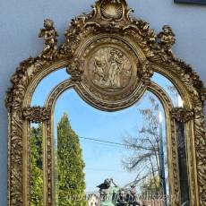 PAŁACOWE LUSTRO Z ANIOŁKAMI BAROK kryształ