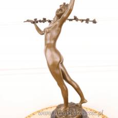 KOBIETA Z GAŁĄZKĄ - DUŻA FIGURA Z BRĄZU