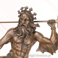 NEPTUN POSEJDON Z BRĄZU sygnowany 37 CM