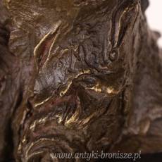FIGURA -ORZEŁ na konarze - sokół z brązu