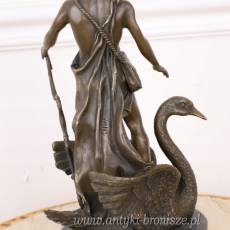 ZEUS NA ŁABĘDZIU - duża figura z brązu