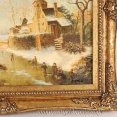 OBRAZ ZŁOTA RAMA - NA ZAMKU- 61 X 71 cm