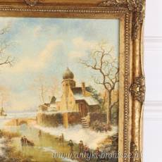 OBRAZ ZŁOTA RAMA - NA ZAMKU- 61 X 71 cm