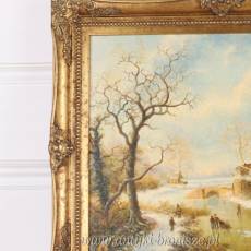 OBRAZ ZŁOTA RAMA - NA ZAMKU- 61 X 71 cm