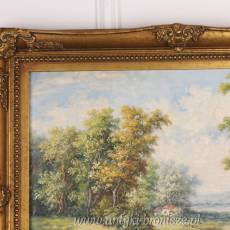 OBRAZ ZŁOTA RAMA -PEJZAŻ 61 X 71 cm