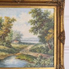 OBRAZ ZŁOTA RAMA -PEJZAŻ 61 X 71 cm