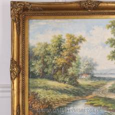 OBRAZ ZŁOTA RAMA -PEJZAŻ 61 X 71 cm