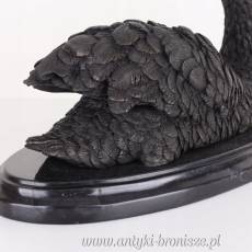 KRÓLEWSKI ŁABĄDŻ -OKAZAŁA FIGURA Z BRĄZU