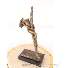 Erotyczna Figura z Brązu - Naga Kobieta na Rurze