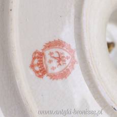 PORCELANOWA PATERA AMOREK OKUCIA Z BRĄZEM