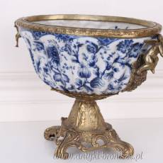 BLU PATERA Z ANIOŁKAMI - porcelana z brązem