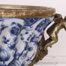 BLU PATERA Z ANIOŁKAMI - porcelana z brązem