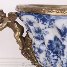 BLU PATERA Z ANIOŁKAMI - porcelana z brązem