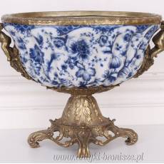BLU PATERA Z ANIOŁKAMI - porcelana z brązem