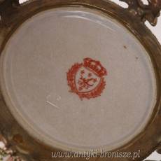 KRATER Z ANIOŁKAMI - wazon - porcelana z brązem