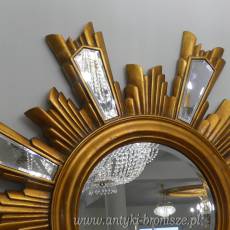 Duże Okrągłe Lustro Retro w Nietuzinkowej Ramie Ø123 cm