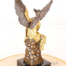 Anielica Brąz złocony ANIOŁ kobieta FIGURA