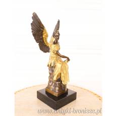 Anielica Brąz złocony ANIOŁ kobieta FIGURA