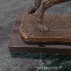 DŻOKEJ NA KONIU wyścigi FIGURA Z BRĄZU