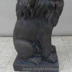 SIEDZĄCE LWY FIGURA ALABASTROWA KOMPLET.