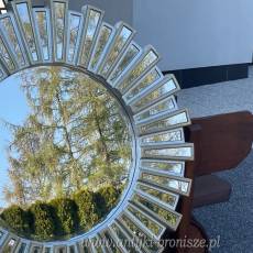 Stylowe Lustro Retro w Barokowym Stylu z Lustrzaną Mozaiką Ø85 cm
