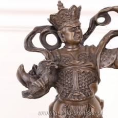 SAMURAI FIGURKA Mężczyzna Rzeźba z Brązu cesarz