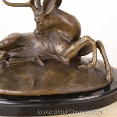 Figura z brązu rzeźba DOSTOJNY JELEŃ duża figura