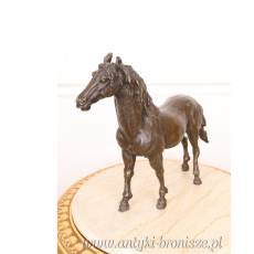 KOŃ - FIGURA Z BRĄZU konik stojacy h29 cm